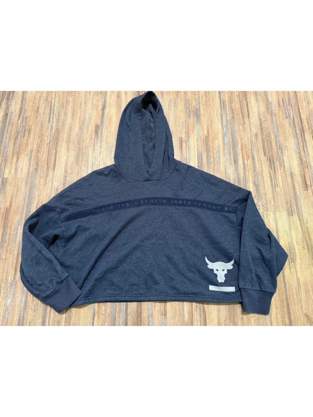 Under armour project rock cropped hoodie size medium